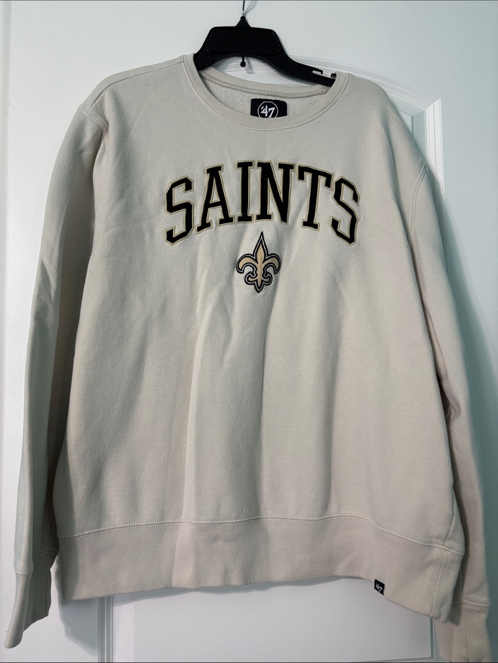 '47 Cream New Orleans Saints Crewneck Sweatshirt